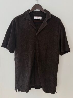 Orlebar Brown 007 Brown short sleeve button up